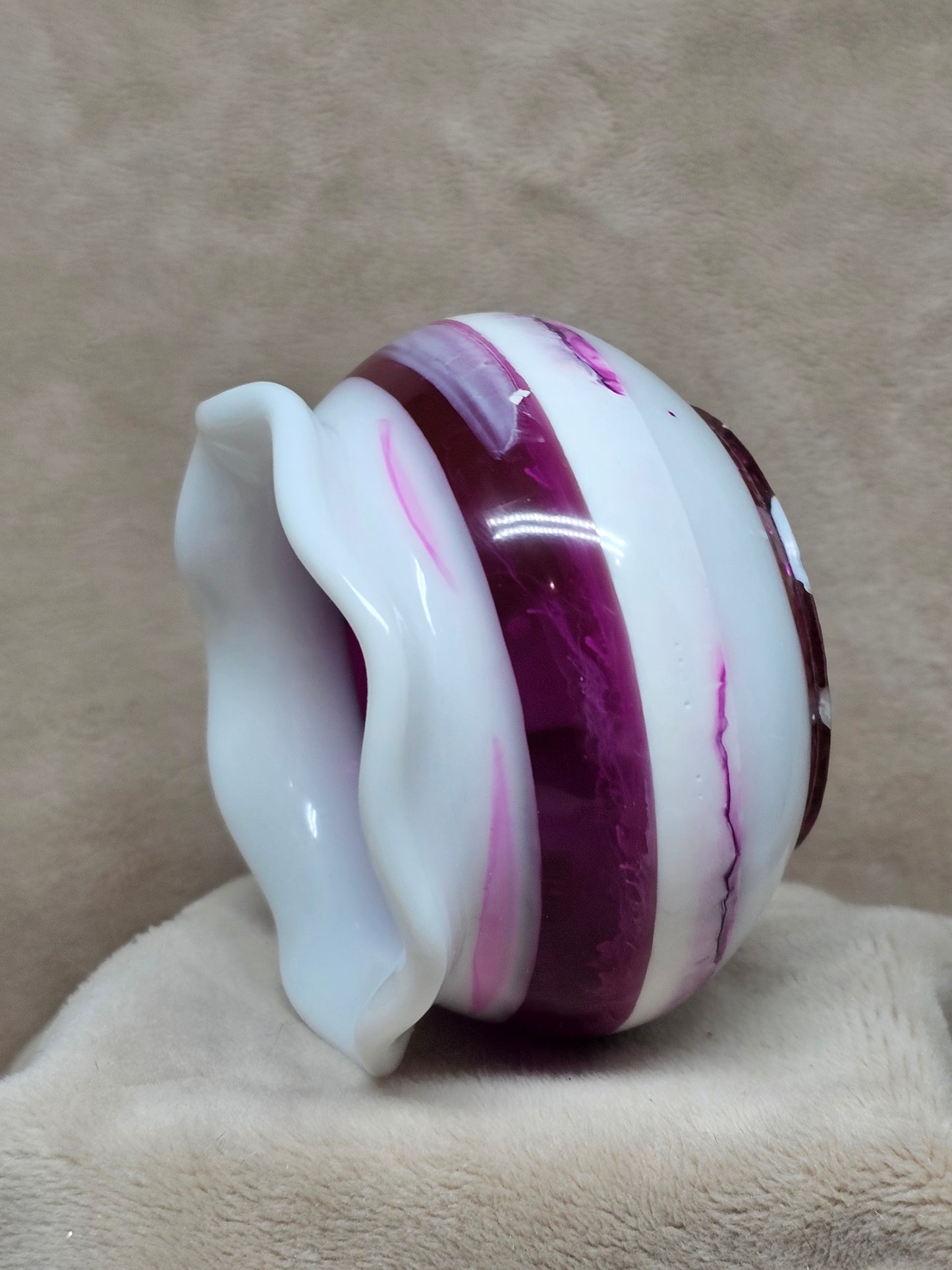 Votive/Planter-Purple & White