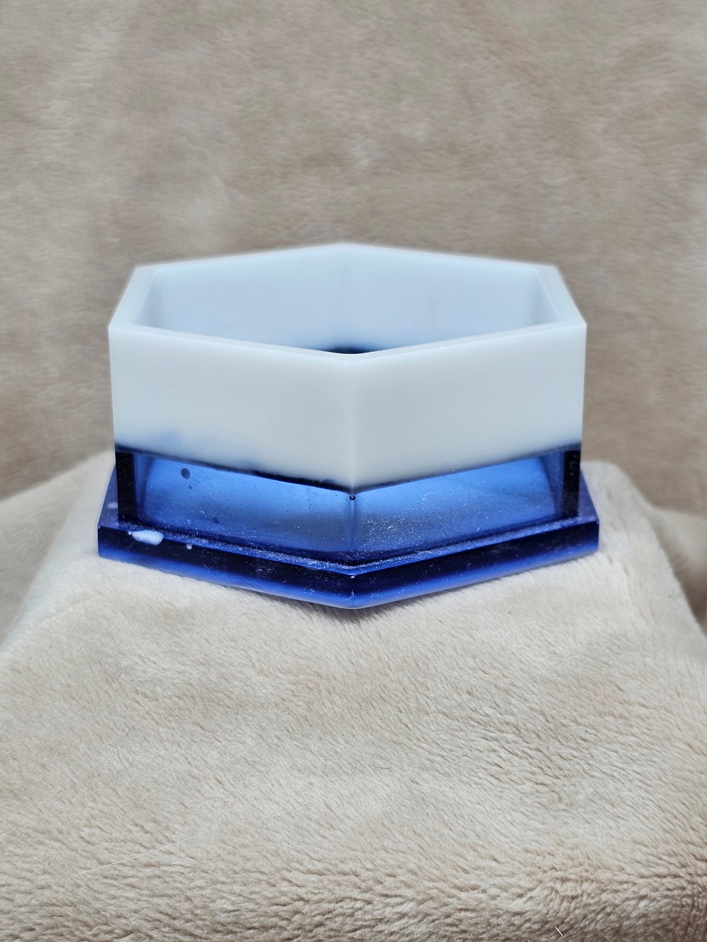 Votive/Planter - Blue & White