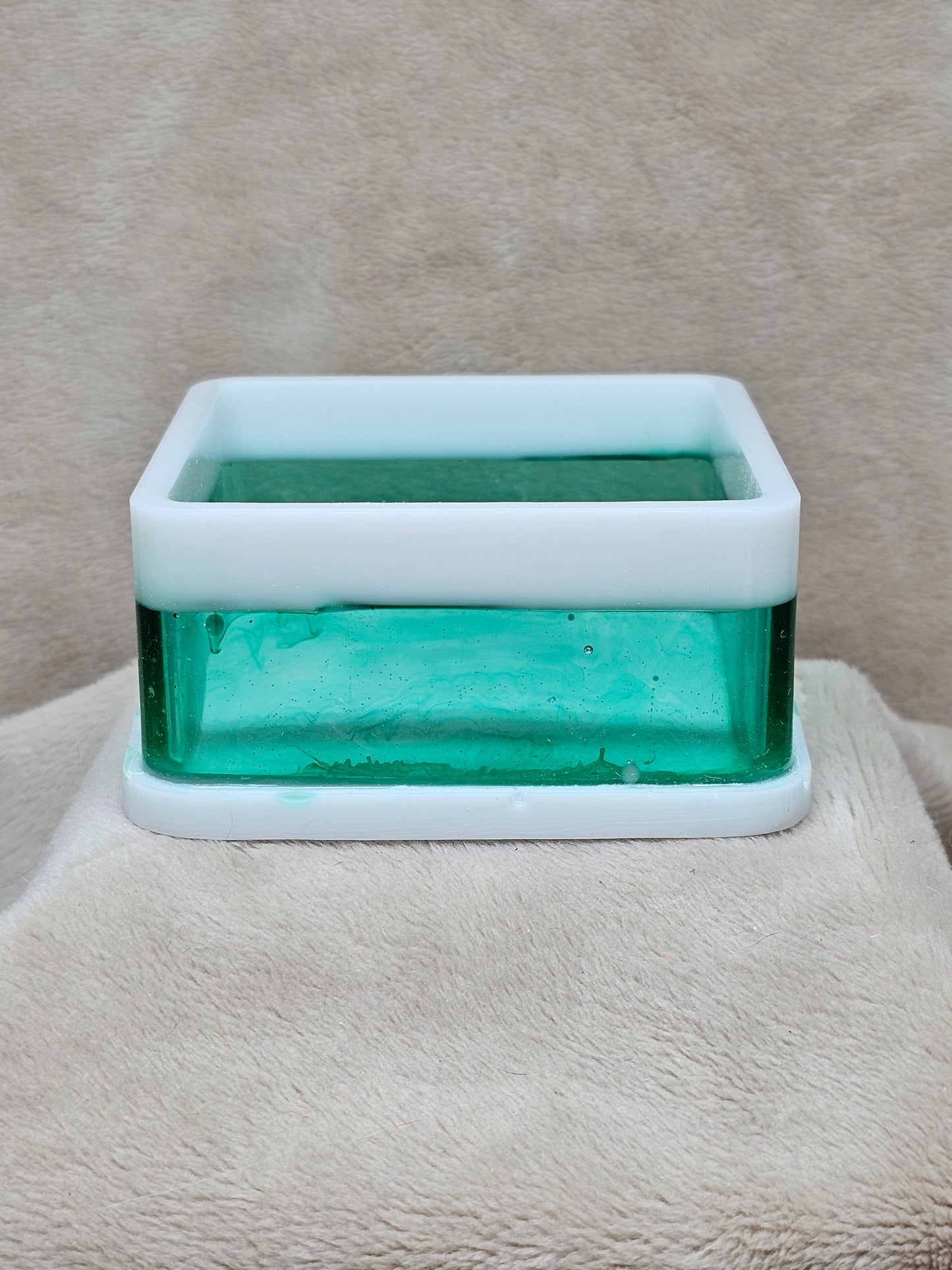 Votive/Planter - Turquoise & White