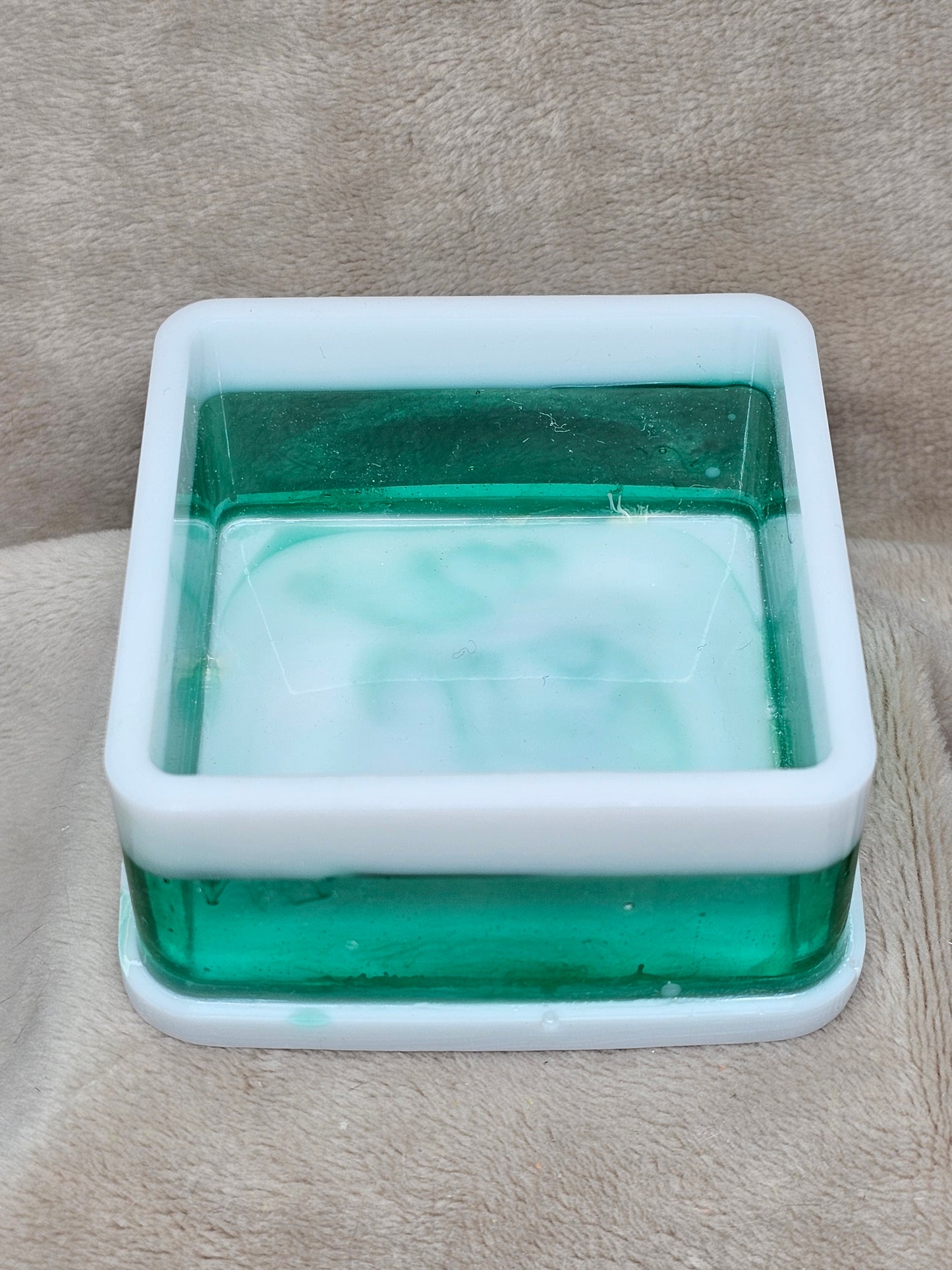 Votive/Planter - Turquoise & White