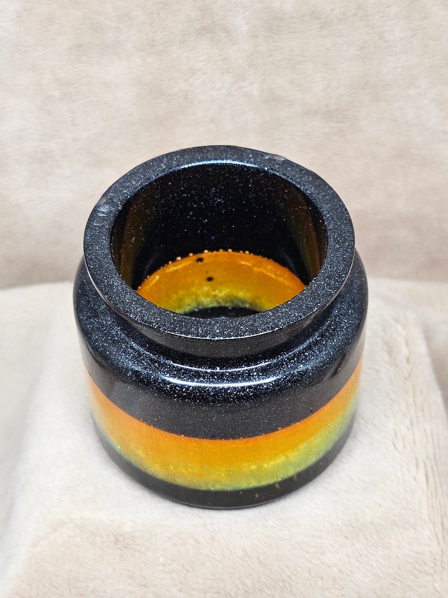 Votive/Planter - Orange & Yellow