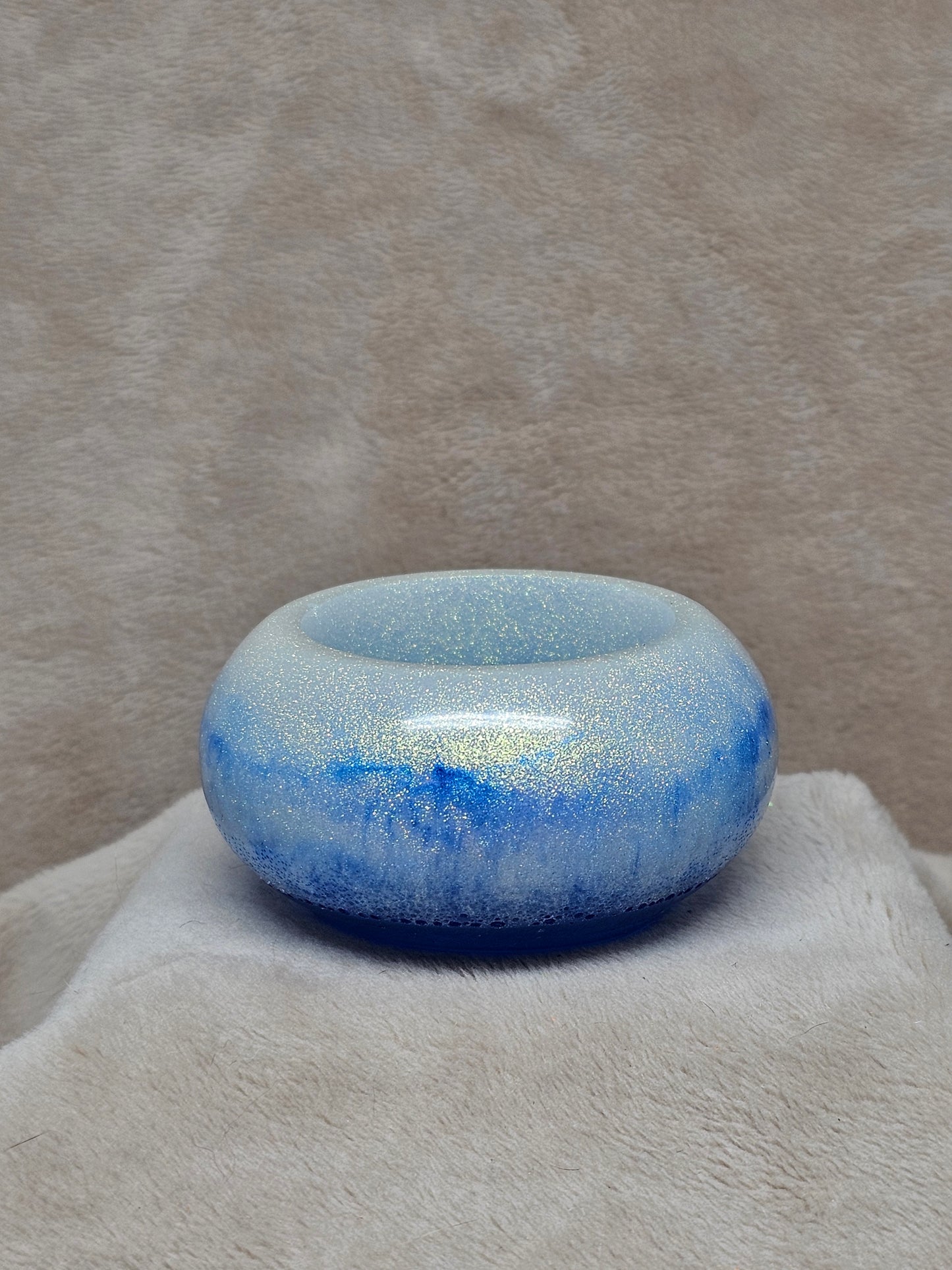 Votive/Planter - Blue/White