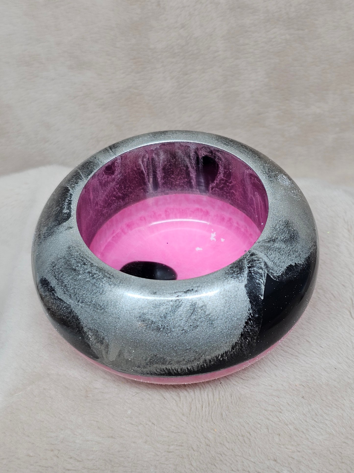 Votive/Planter - Pink/Silver