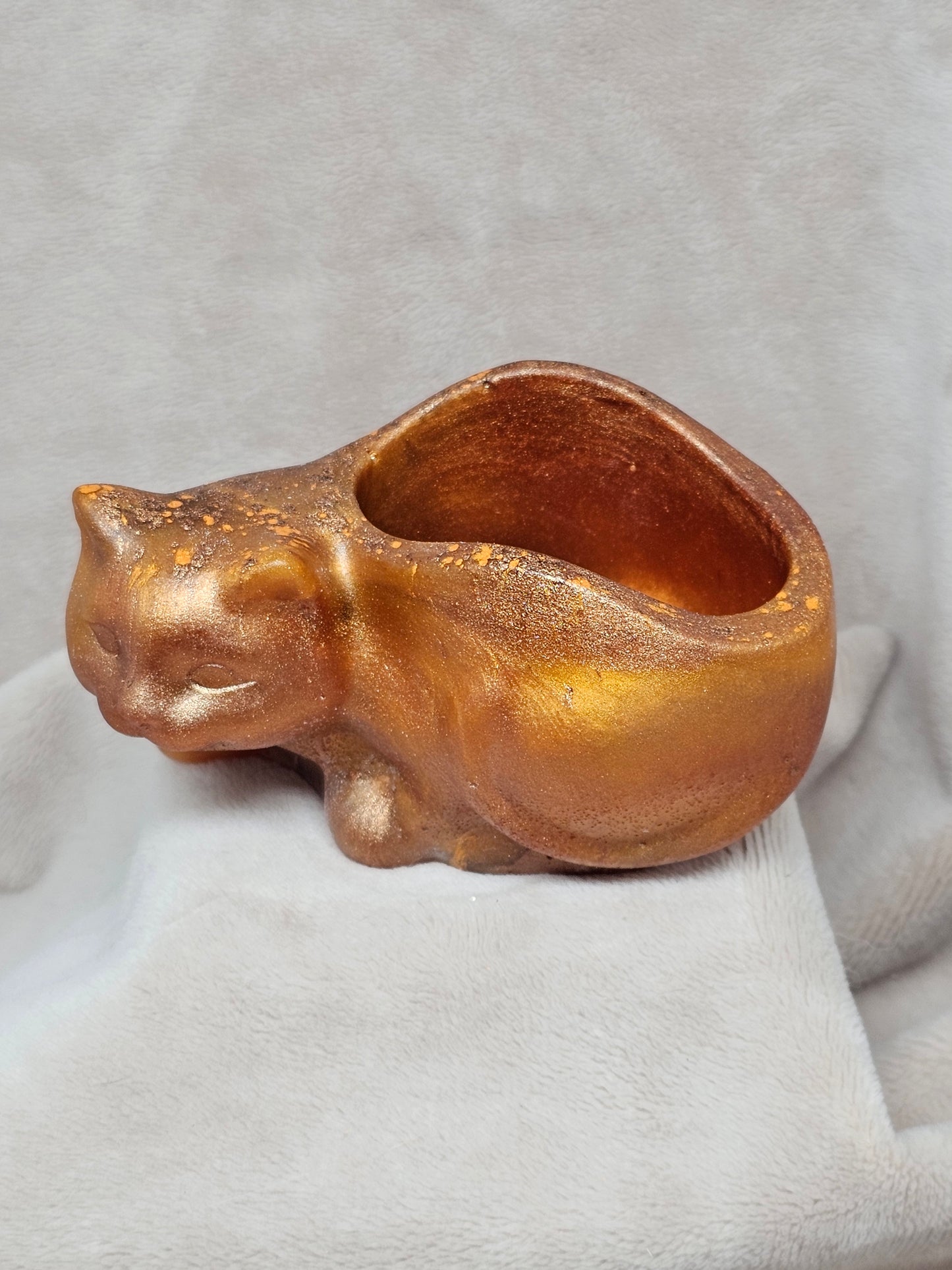 Votive/Planter - Cat (Orange)