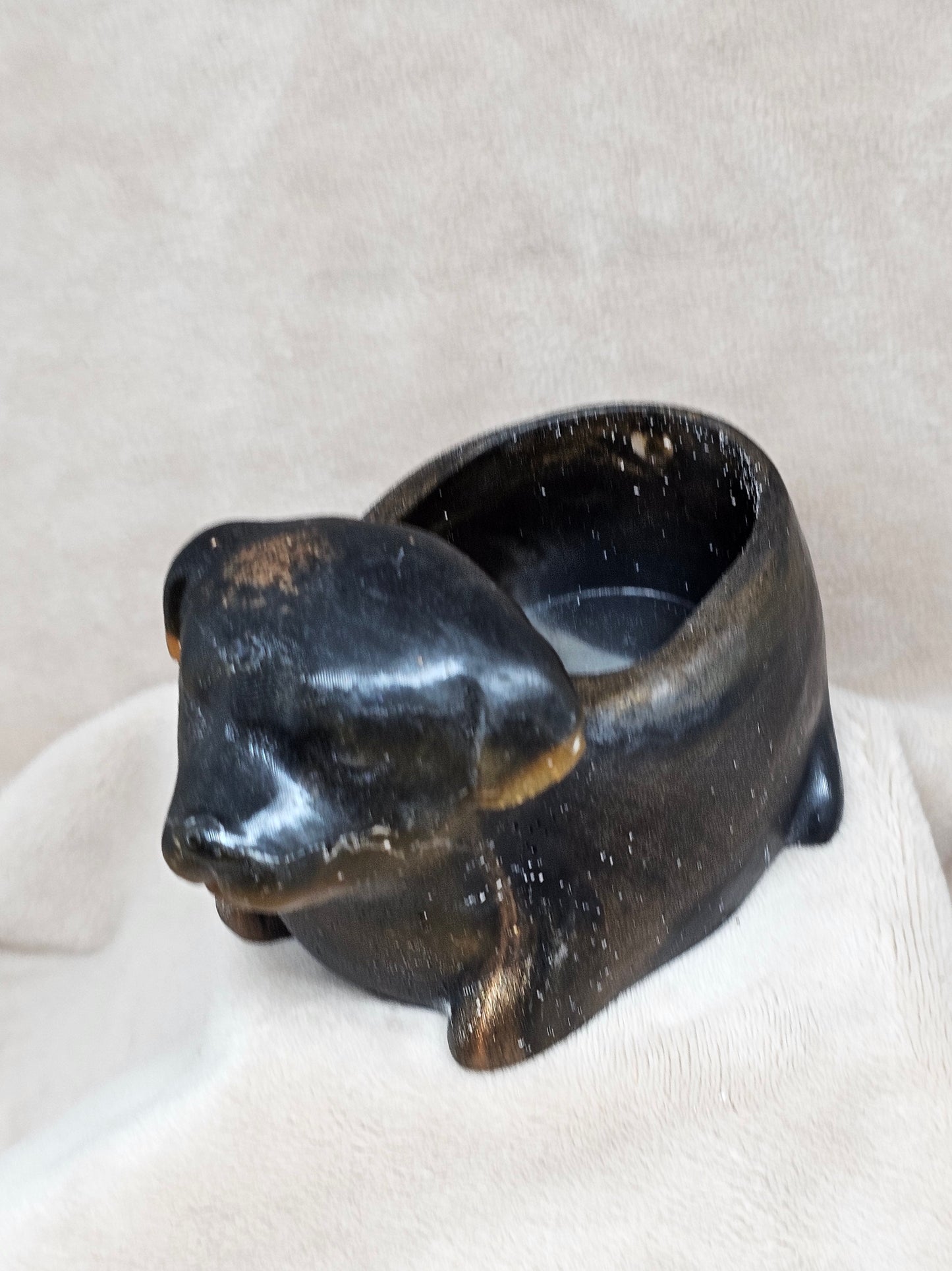 Votive/Planter - Dog (Black & Brown)