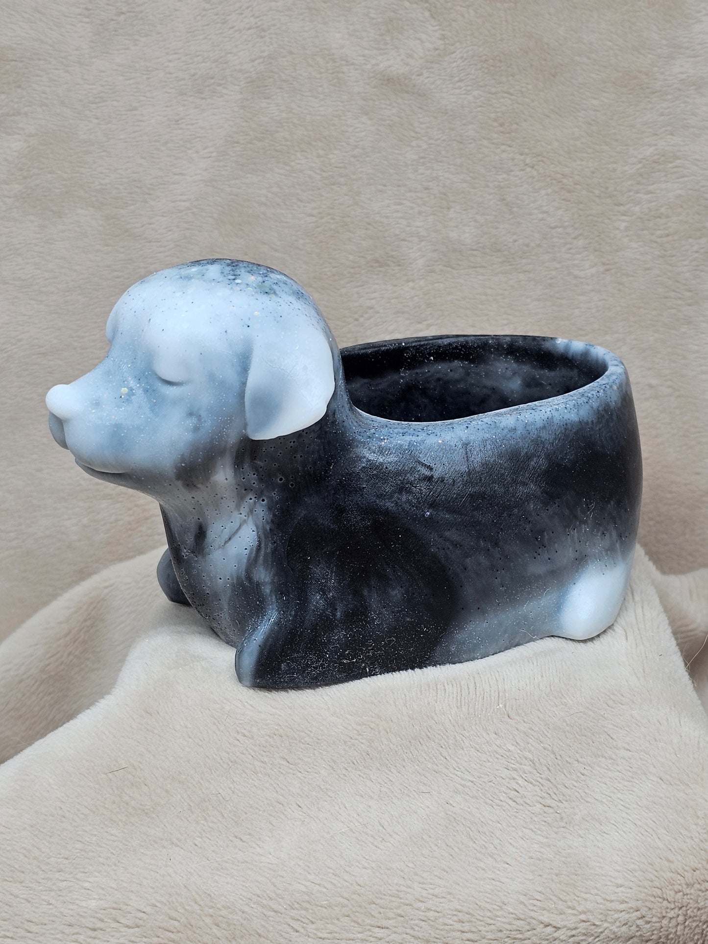 Votive/Planter - Dog (Black & White)