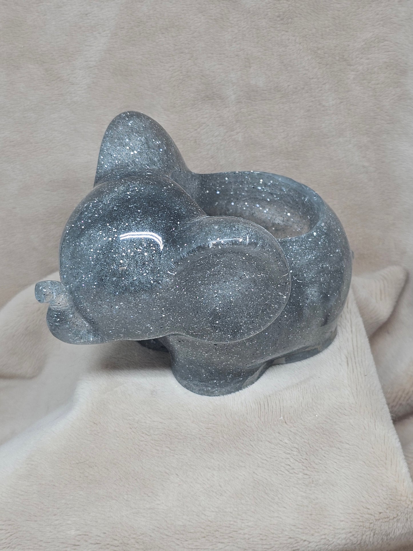 Votive/Planter - Elephant (Silver)