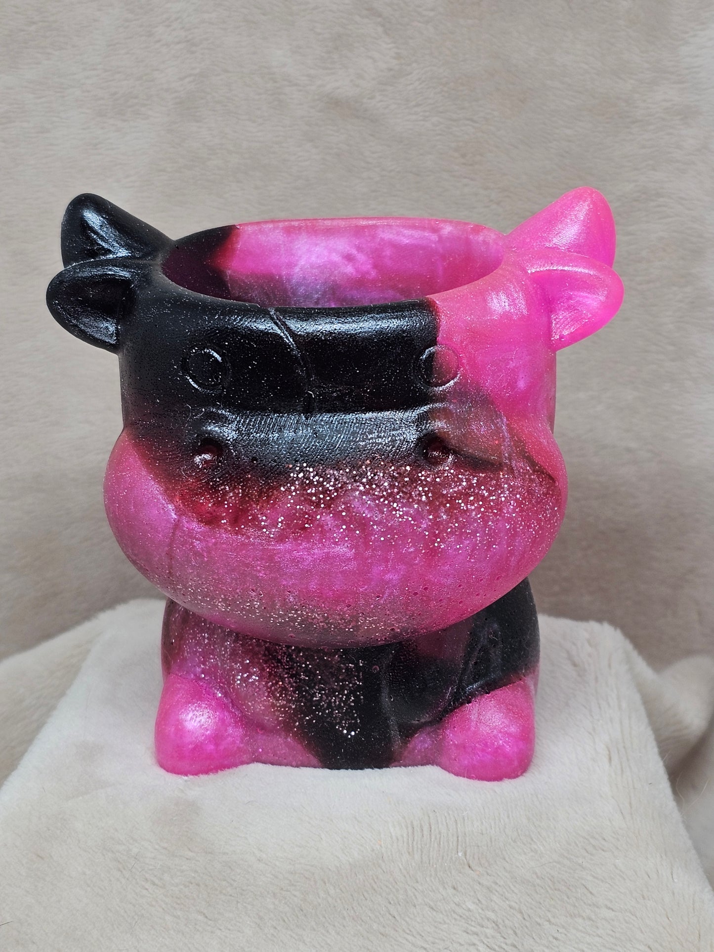 Votive/Planter - Hippo (Pink)