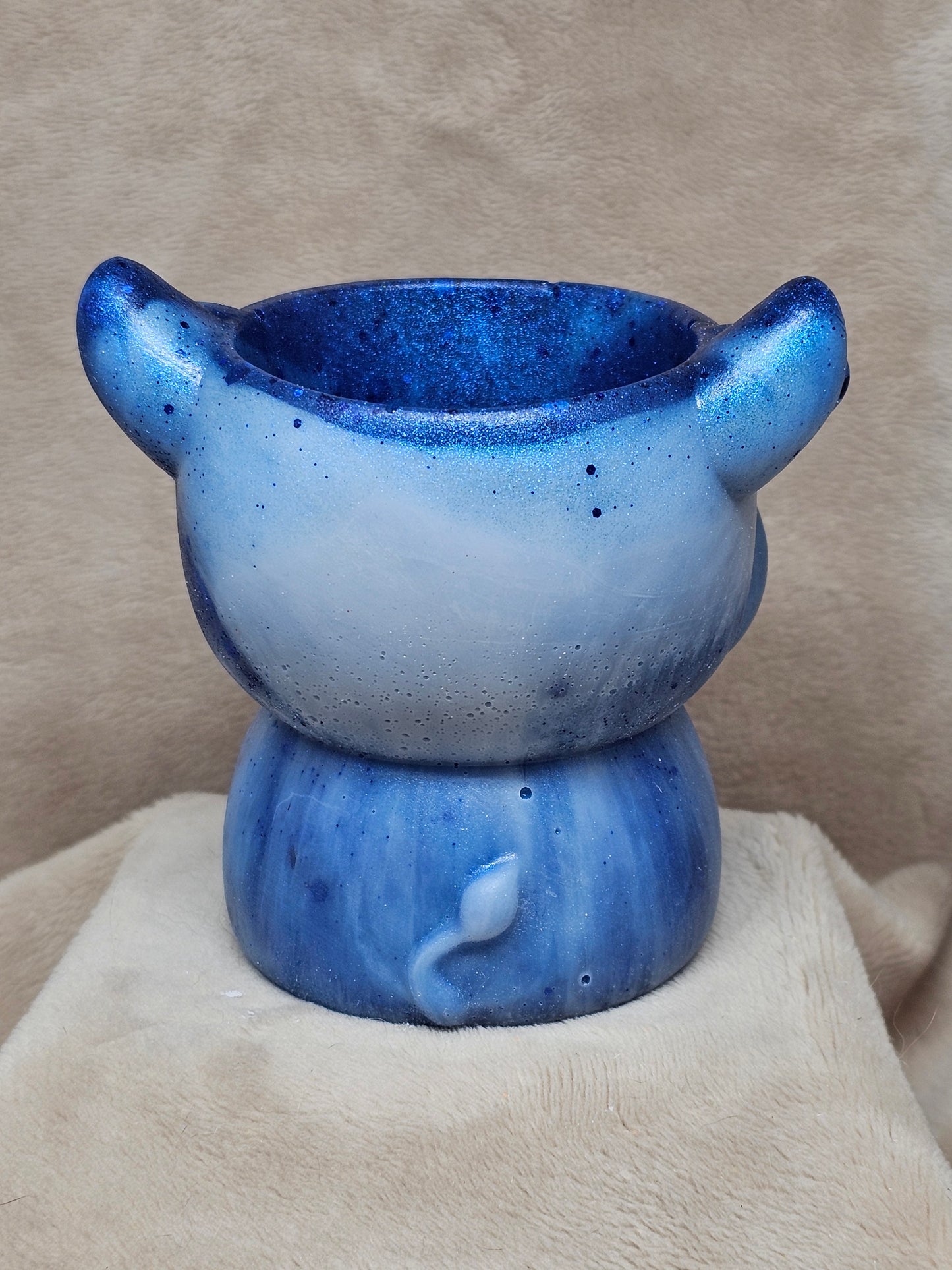 Votive/Planter - Hippo (Blue)