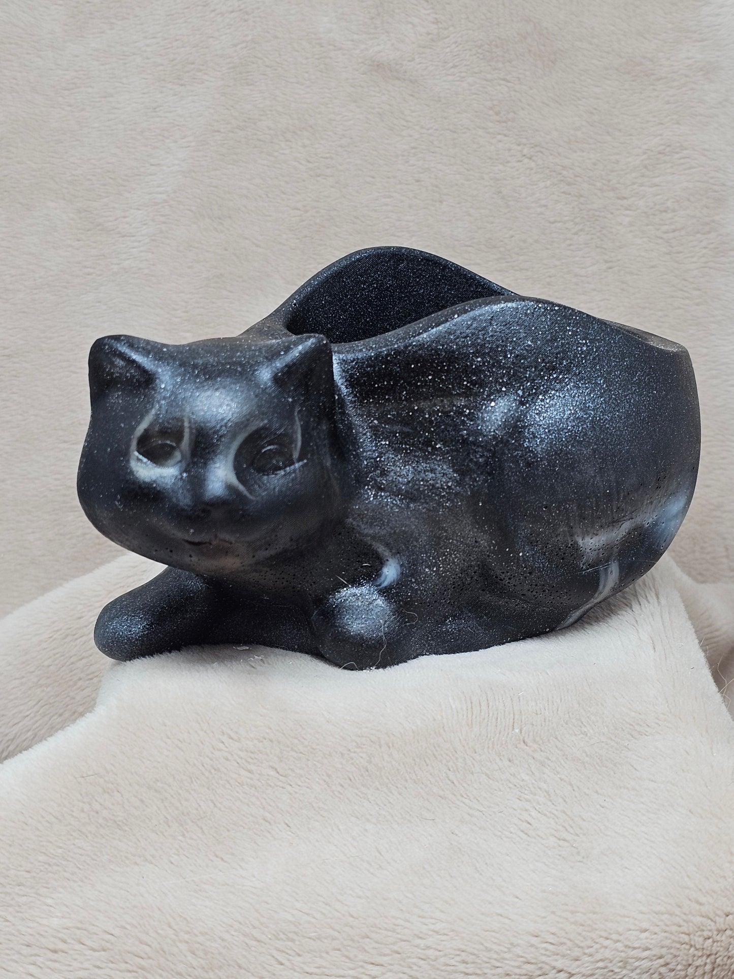 Votive/Planter - Cat (Black)