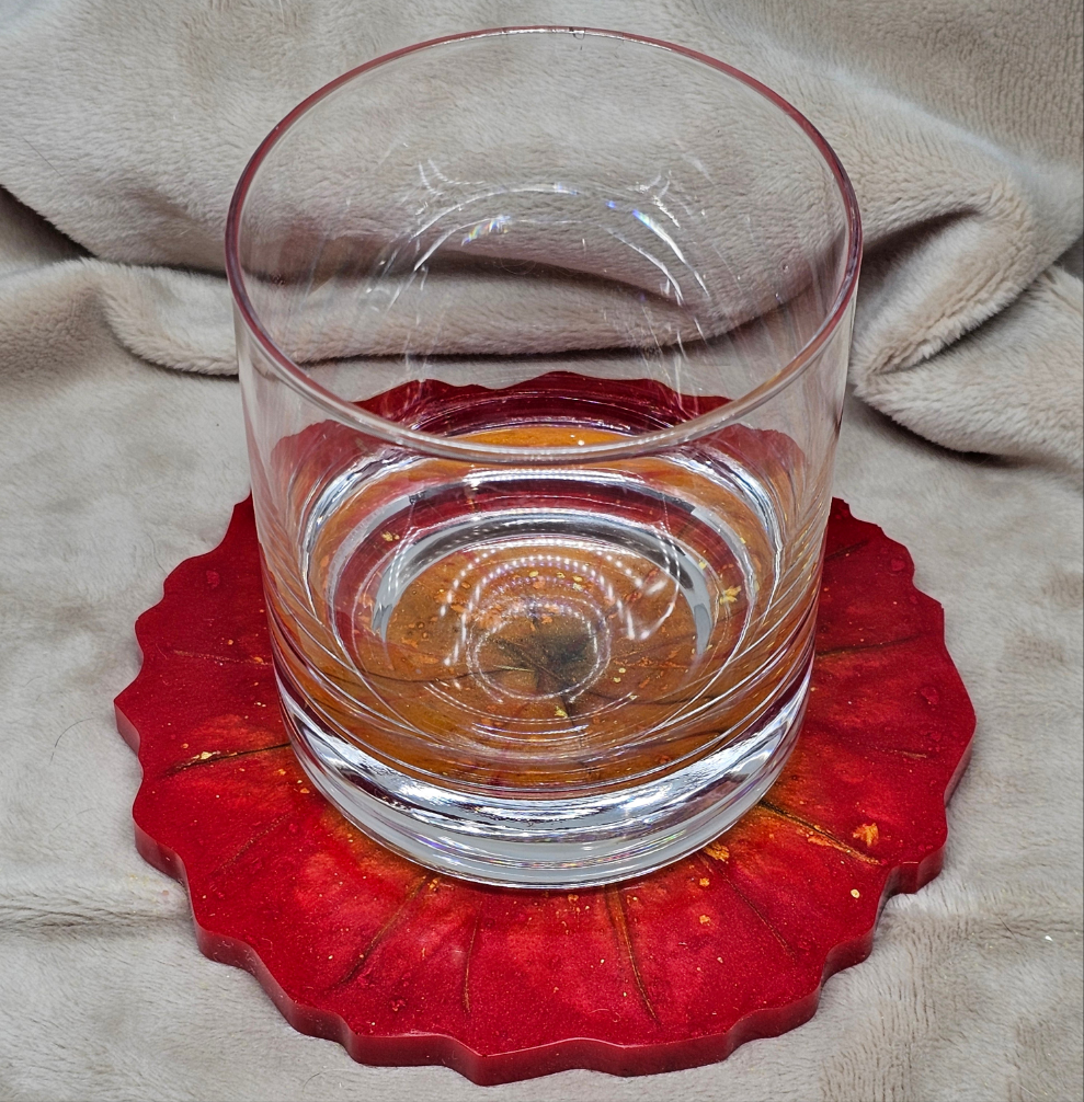 Coaster (Set of 4) - Red/Orange