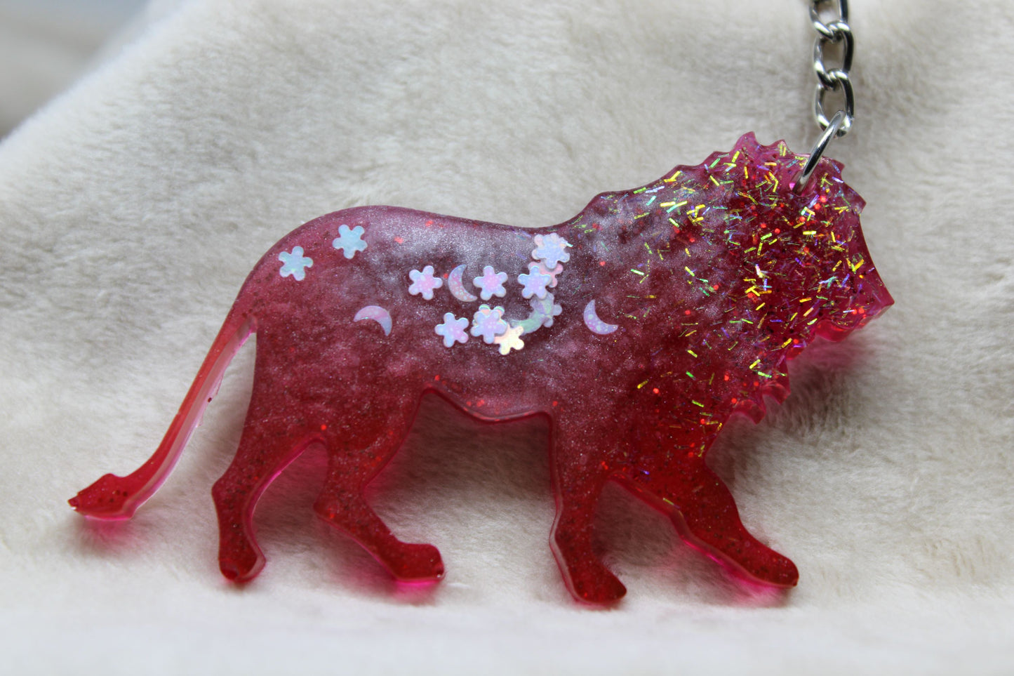 Zodiac Keychain - Leo - Red