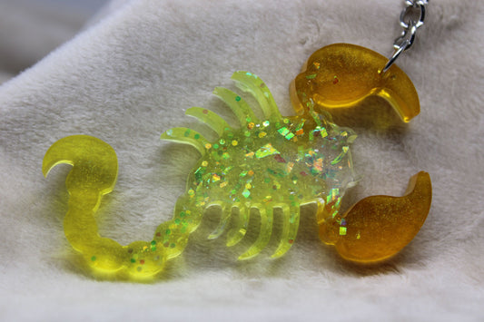 Zodiac Keychain - Scorpio - Yellow