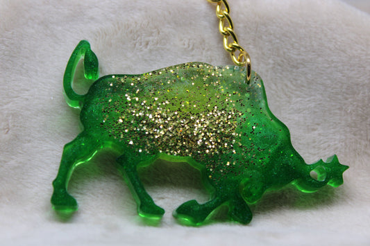 Zodiac Keychain - Taurus - Green