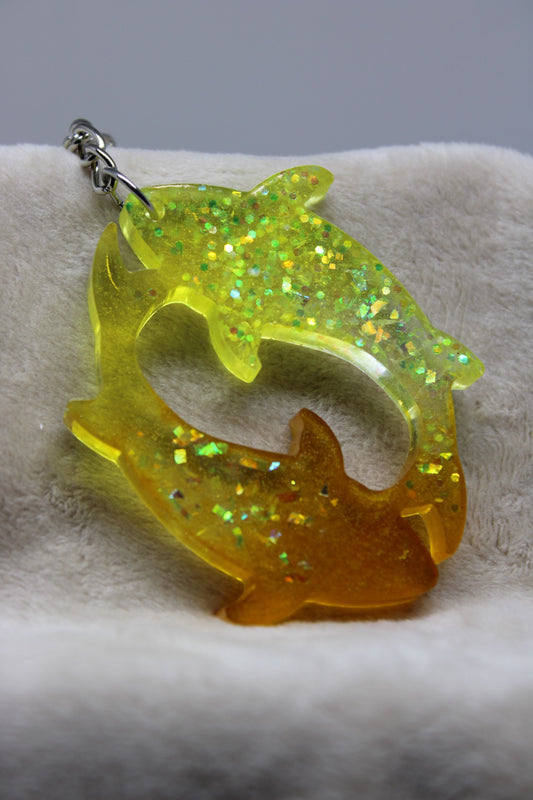 Zodiac Keychain - Pisces - Yellow