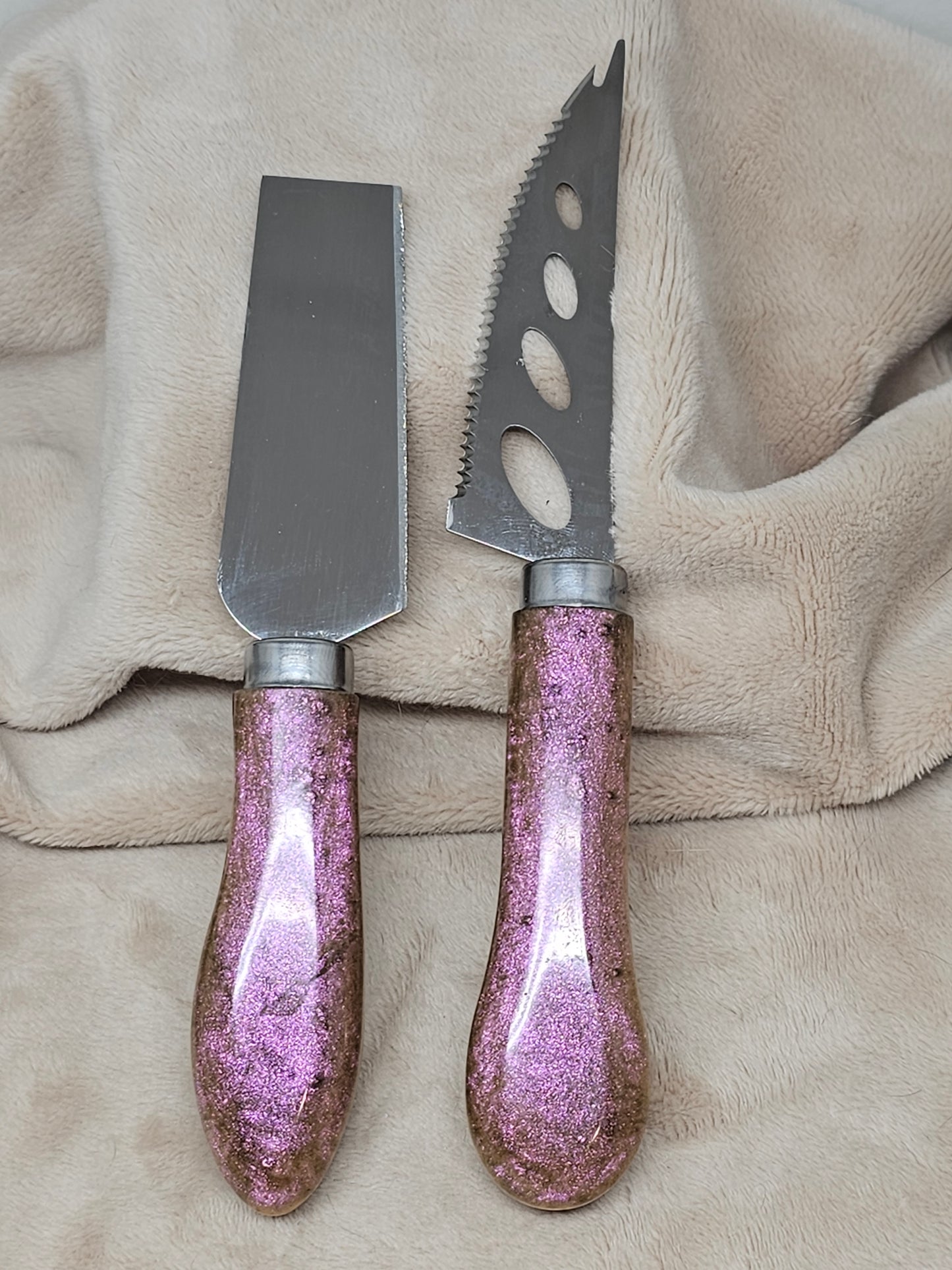 Cheese Knives (Set) - Iridescent Pink