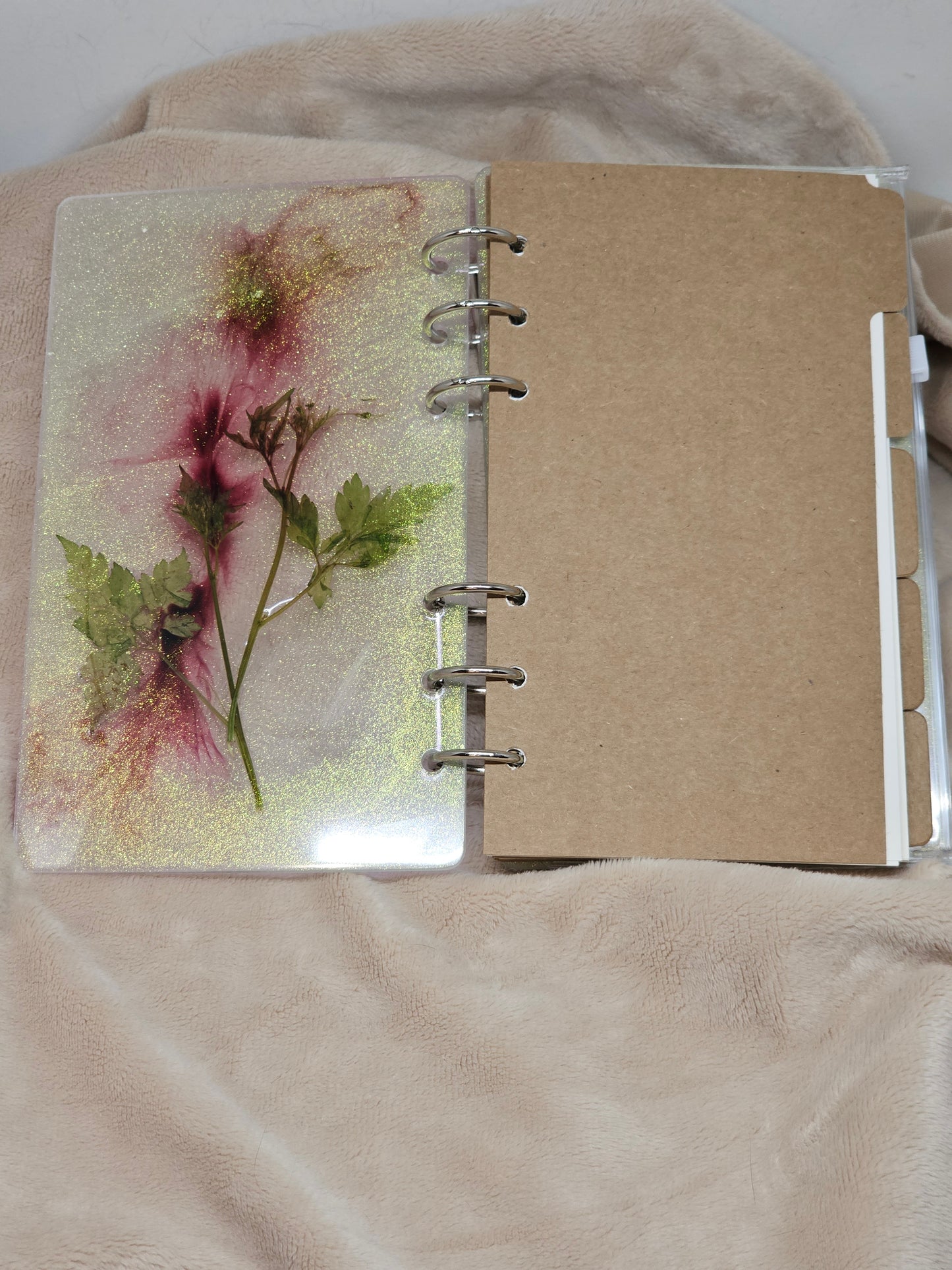 Notebook - Iridescent & Ruby/Green Leaf